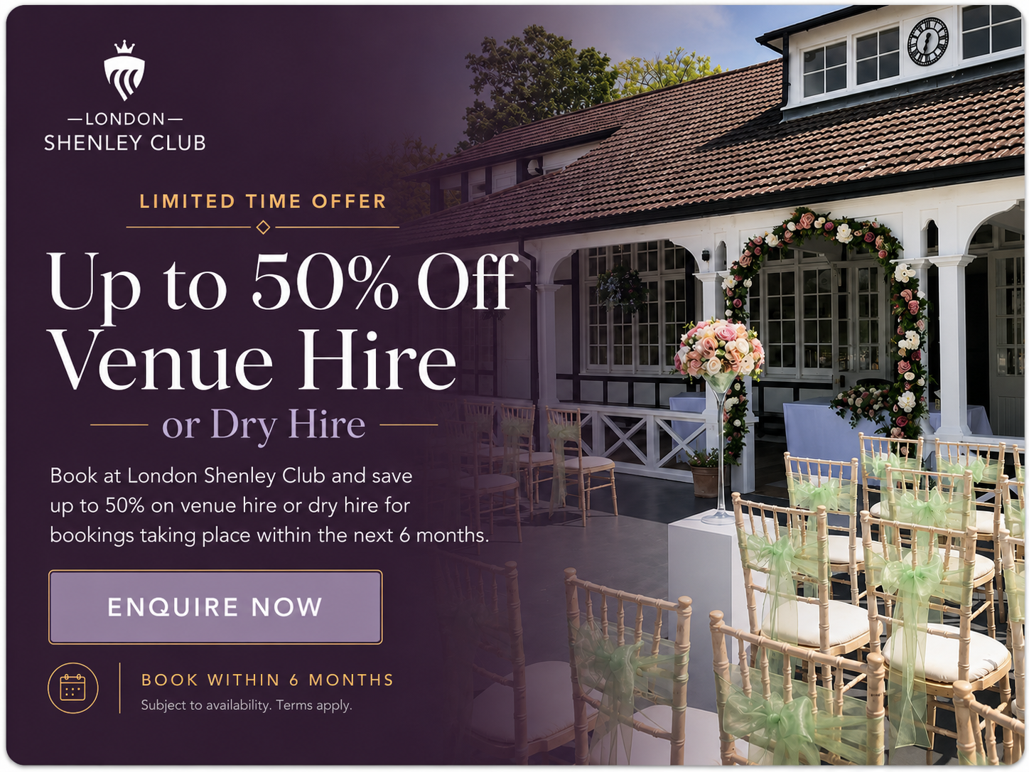 Wedding Venue Hertfordshire - Enquire about your wedding at London Shenley Club